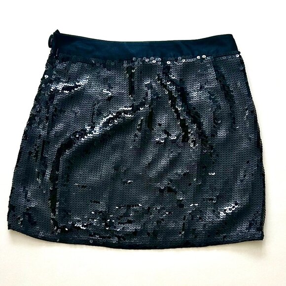 NOTICE by ASOS sequin black mini skirt with pockets - Picture 2 of 5